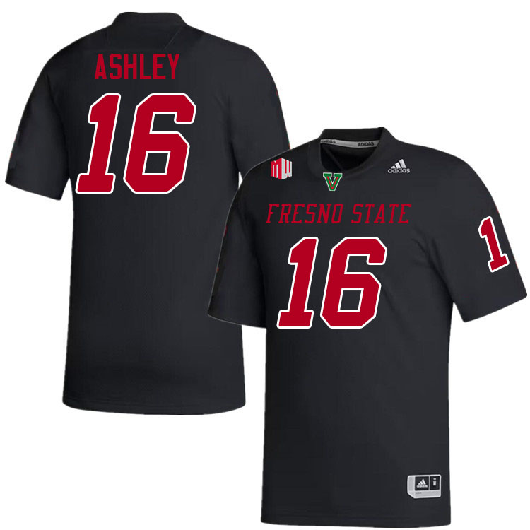 Men #16 Ah'Marion Ashley Fresno State Bulldogs College Football Jerseys Stitched-Black